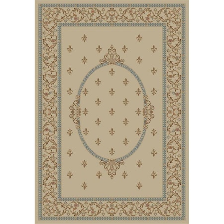 Rlm Distribution 6 ft. 7 in. x 9 ft. 3 in. Jewel F.Lys Medallion - Ivory HO2212190